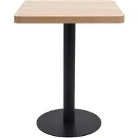 The Living Store Bistrotisch Hellbraun 60x60 cm MDF