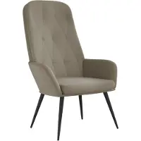 The Living Store Relaxsessel Hellgrau Samt
