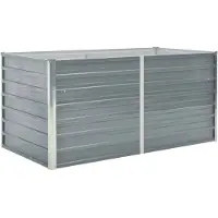 vidaXL Hochbeet 160 x 80 x 77 cm Verzinkter Stahl Grau