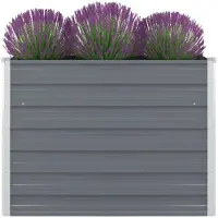 vidaXL Hochbeet 100 x 100 x 77 cm Verzinkter Stahl Grau
