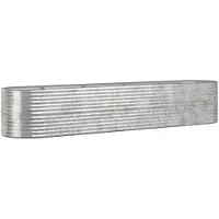 vidaXL Hochbeet Verzinkter Stahl 368x80x68 cm Silbern