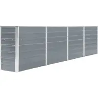 vidaXL Hochbeet 320 x 40 x 77 cm Verzinkter Stahl Grau