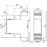 Eberle 054513641030 Zeitrelais AC 24...240V/DC 24V 50/60 Hz, 8 A, 2Wechsler, 0,1 sec.-100 Std. SBA-2 / 22,5 mm
