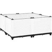vidaXL Hochbeet 80x80x38 cm Polypropylen