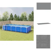 vidaXL Pool-Bodentuch Hellgrau 999x500 cm Polyester Geotextil