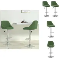 vidaXL Barhocker 2 Stk. Dunkelgrün Samt - Barhocker