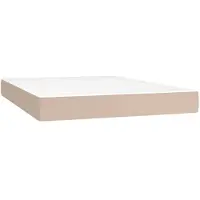 vidaXL Taschenfederkernmatratze Mittel Cappuccino 140x190x20 cm Kunstleder