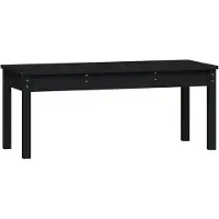 vidaXL Gartenbank Schwarz 109x44x45 cm Massivholz Kiefer
