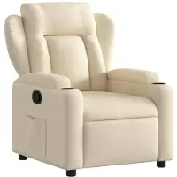 vidaXL Relaxsessel Creme Stoff