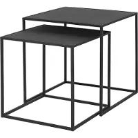 Blomus Beistelltische (2er-Set) Fera schwarz, 35/40x35/40x35/40 cm