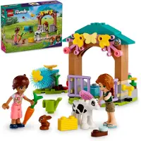 LEGO Friends Autumns Kälbchenstall, Bauernhof-Spielzeug mit Tieren für Kinder, kleines Set mit 2 Figuren, Hase und Kuh-Figur, Geschenk für 5-jährige Mädchen und Jungen 42607