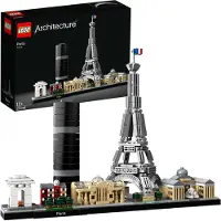 LEGO Architecture Paris, Modellbausatz mit Eiffelturm, Champs-Élysées und Louvre-Modell, Skyline-Kollektion, Haus und Büro-Deko, Geschenkideen für Sammler, Männer und Frauen 21044