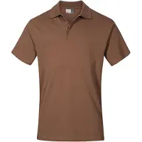 Promodoro Superior Poloshirt Plus Size Herren, Braun, 5XL
