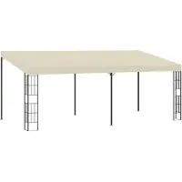 vidaXL Wand-Pavillon 3x6 m Creme Stoff
