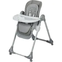 Bebeconfort Olea, Babyhochstuhl, 0-3 Jahre, verstellbarer Hochstuhl, 9 Höhen, 3 Liegepositionen, leicht bewegbar mit 4 schwenkbaren Rädern,Tinted Gray