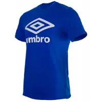 Umbro Football Wardrobe Large Logo Kurzarm-t-shirt Blau XL Mann Blau XL