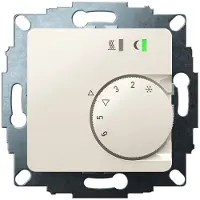 Eberle 547895553402 UP-Raumregler, RAL1013 glänzend 50x50, 5-30C, AC 230V, Triac-Ausgang, Schaltbar 5 Stellantriebe a 3W, Change-Over-Eingang, TA