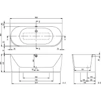 Villeroy & Boch Q180OBR9CD00VRW Vorwand-Badewanne Oberon 2.0