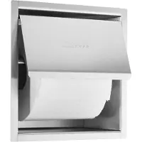 Wagner EWAR Toilettenpapierhalter, WP 157, Klorollenhalter zur Unterputzmontage, Matt geschliffene Optik