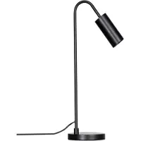 By Rydens Tischleuchte Curve, schwarz matt, Metall, GU10