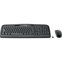 Logitech MK330, Volle Größe (100%), Kabellos, USB, QWERTZ, Schwarz, Maus enthalten