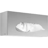 Wagner EWAR Tissuesspender, WP 118, Tuchspender zur Aufputzmontage, Matt geschliffen, Fassungsvermögen: für 1 Kleenex Box