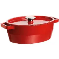Pyrex Slow Cook Bratentopf oval, mit Deckel, Länge: 330 mm, rot