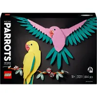 LEGO Art Die Fauna Kollektion – Aras, Wandbild mit Tiermotiv fürs Wohnzimmer oder Büro, Baubare Wanddeko mit Papagei-Bild, Basteln für Erwachsene, Geschenk für Frauen, Männer, Sie und Ihn 31211