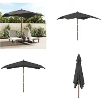 vidaXL Sonnenschirm mit Holzmast Anthrazit 300x300x273 cm