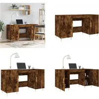 vidaXL Schreibtisch Räuchereiche 140x50x75 cm Holzwerkstoff - Schreibtisch - Schreibtische - Bürotisch - Computertisch