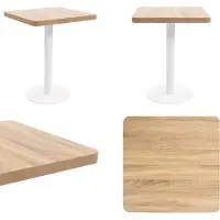 vidaXL Bistrotisch Hellbraun 60x60 cm MDF - Bistrotisch - Bistrotische - Esstisch - Esstische