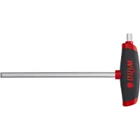 Wiha Stiftschlüssel mit Quergriff ComfortGrip Sechskant MagicRing mit Seitenabtrieb, mattverchromt - 45444