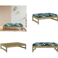 vidaXL Gartenhocker 120x80 cm Kiefernholz Imprägniert - Gartenhocker - Terrassenhocker - Outdoor Hocker - Garten Fußhocker