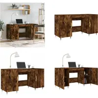 vidaXL Schreibtisch Räuchereiche 140x50x75 cm Holzwerkstoff - Schreibtisch - Schreibtische - Bürotisch - Computertisch