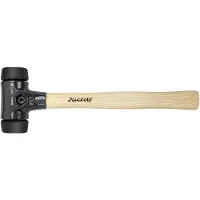 Wiha Schonhammer Safety mittelweich/mittelweich mit Hickory-Holzstiel, Rund-Schlagkopf