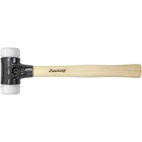 Wiha Schonhammer Safety sehr hart/sehr hart mit Hickory-Holzstiel, Rund-Schlagkopf 60 mm