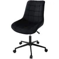 ML-Design | Bürostuhl Darios Samt Zwart Fluweel 53x97x60 cm | NADUVI