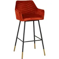 Livin24 Design Barhocker Tresenhocker Sera V Gestell schwarz kupfer