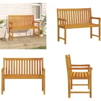 vidaXL Gartenbank 110 cm Massivholz Akazie - Gartenbank - Gartenbänke - Holzbank - Terrassenbank