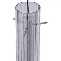 LUCANDE LED-Deckenleuchte Korvitha, 5-flammig, grau, Glas