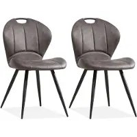 MX Sofa Esszimmerstuhl Miracle - Steel (2er-Set)