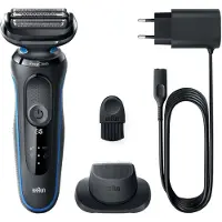 Braun Series 5 51-B1200S, Folienschaber, Blau, Tasten, LED, Akku, Lithium-Ion (Li-Ion)