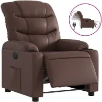 vidaXL Elektrischer Relaxsessel Braun Kunstleder