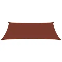 The Living Store Sonnensegel Oxford-Gewebe Rechteckig 3x5 m Terrakotta-Rot