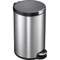 EKO - Artistic Treteimer 12 Liter - Stainless steel Plastic - Matt Edelstahl