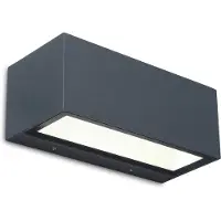 Lutec LED-Außenwandlampe GEMINI, dunkelgrau, 22 cm, IP54, up/down
