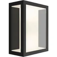 Philips White and Color ambiance Impress Outdoor breite Wandleuchte schwarz, Intelligente Wandleuchte, Bluetooth/Zigbee, Schwarz, LED, Glas, Nicht austauschbare(s) Leuchtmittel