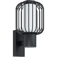 Eglo Außenwandleuchte Ravello, schwarz, Höhe 27 cm, Metall