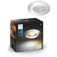 Philips Hue White ambience Adore Badezimmer-Einbauspot, Intelligenter Einbaustrahler, Bluetooth/Zigbee, Chrom, LED, Synthetik, GU10
