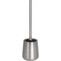 Wenko WC-Garnitur "Solid", silber (silberfarben), B:11cm H:38cm, Edelstahl, Reinigungsbürsten, WC-Garnitur